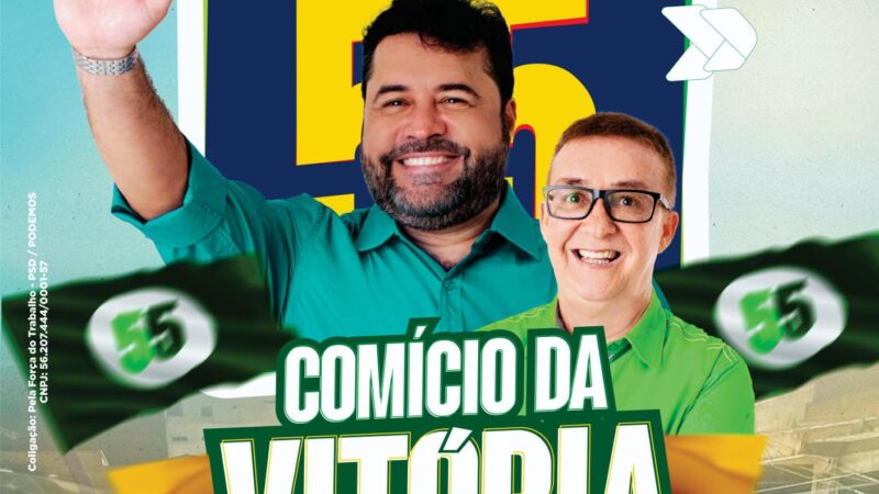 Prefeito e candidato a reeleição Fábio Gusmão realizará o Comício da Vitória nesta terça-feira 01/10