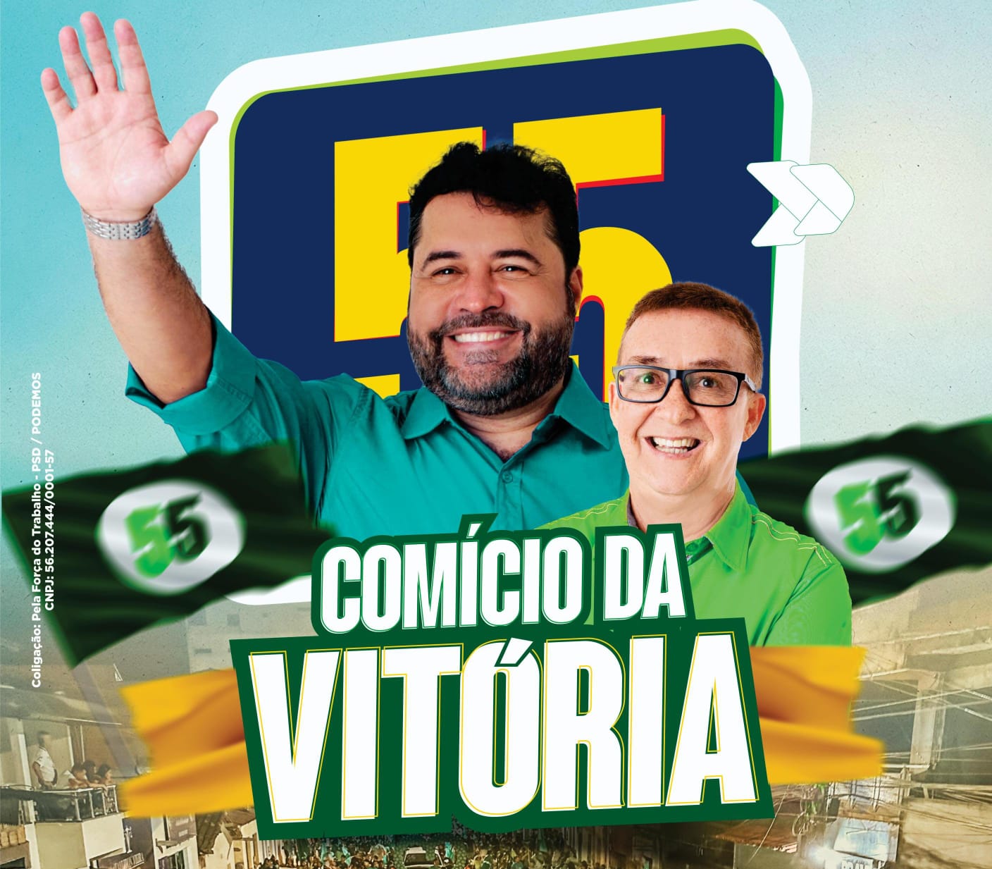 Prefeito e candidato a reeleição Fábio Gusmão realizará o Comício da Vitória nesta terça-feira 01/10